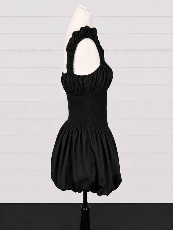 Light Before Dark Urban Outfitters UK 8/10 Black Bubble Hem Mini Dress Coquette
