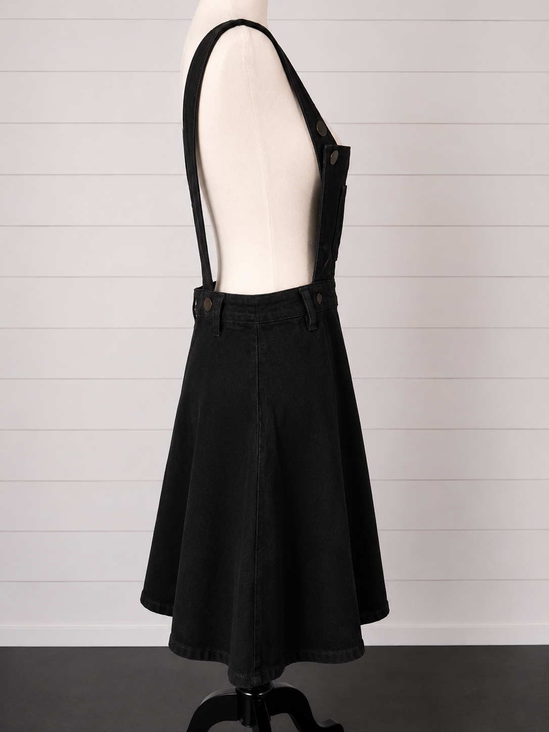 Hell Bunny Dakota Denim Pinafore Dress BNWT Size M UK 12 Gothic