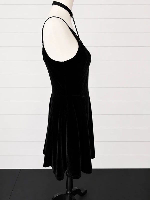 Killstar Magica Velvet Skater Dress Black BNWT Size M UK 10/12 Gothic Witchy Pentagram Mini Dress