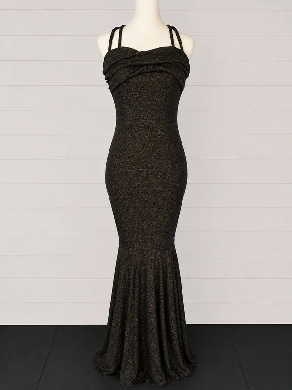 Collectif UK 10 Black Glitter Mermaid Maxi Dress Gothic Formal Evening Gown