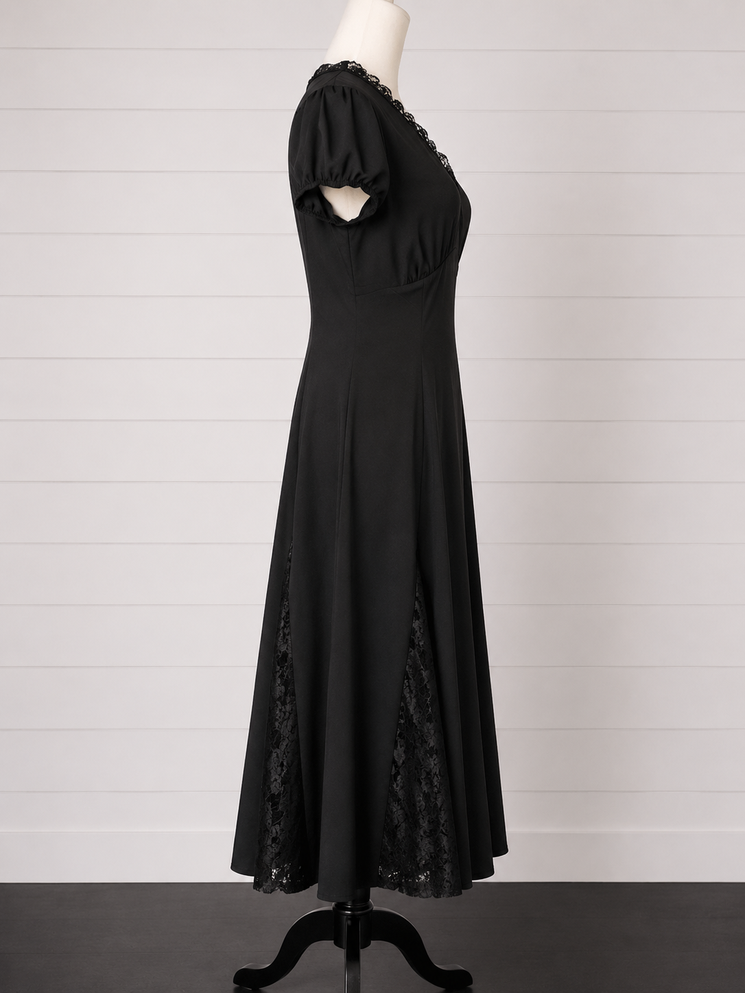Hell Bunny Edith Maxi Dress BNWT Size M UK 12 Gothic Lace