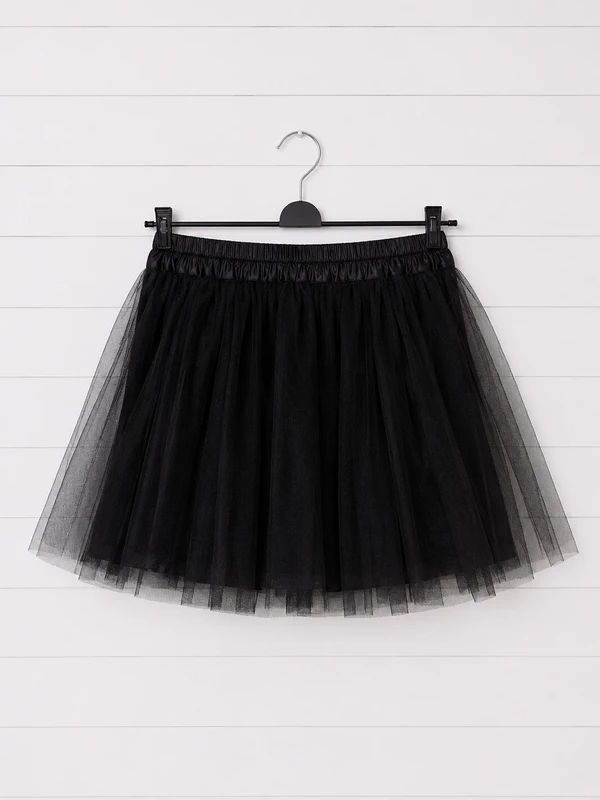 Punk Rave Black Tulle Tutu Skirt Size S Gothic Witchy Alternative Layered Mesh