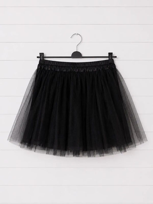 Punk Rave Black Tulle Tutu Skirt Size S Gothic Witchy Alternative Layered Mesh