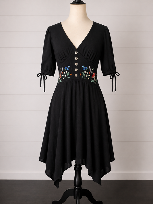 Hell Bunny Natura Dress BNWT Size M UK 12 Cottagecore Gothic