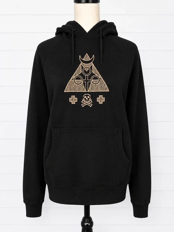 Disturbia Black Graphic Hoodie Size S Gothic Alternative
