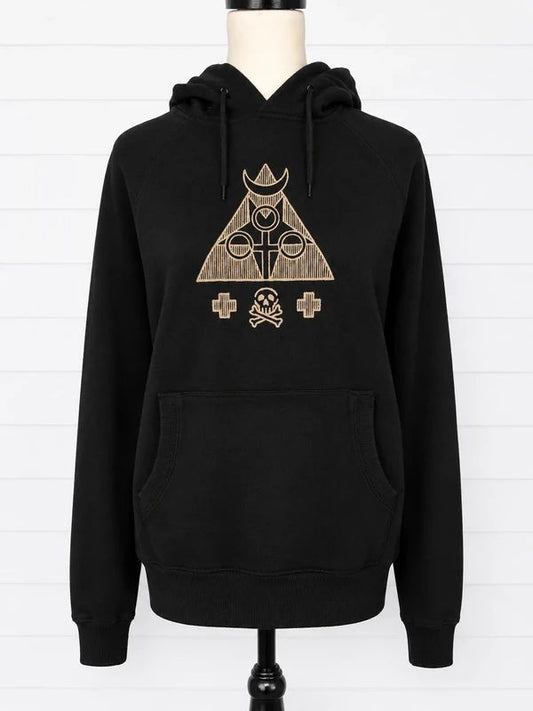 Disturbia Black Graphic Hoodie Size S Gothic Alternative