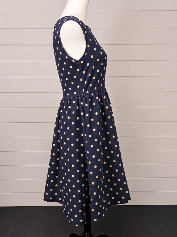 Lindy Bop Retro Fit & Flare Dress UK 14 Vintage Rockabilly Tea Dress