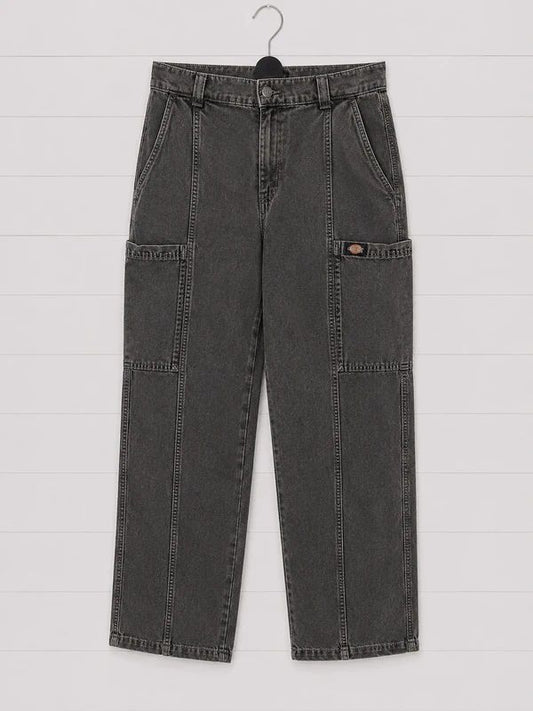 Dickies Acid Wash Carpenter Jeans UK 12 High Rise Utility Workwear Skater