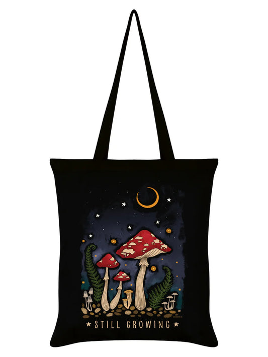 Magical Mushrooms Still Growing Black Gothic Tote Bag