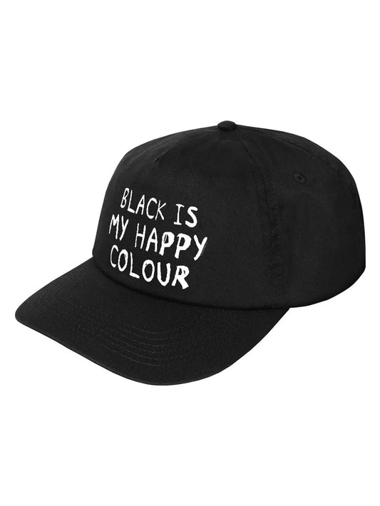 Black Is My Happy Colour Alternative Gothic Slogan Cap