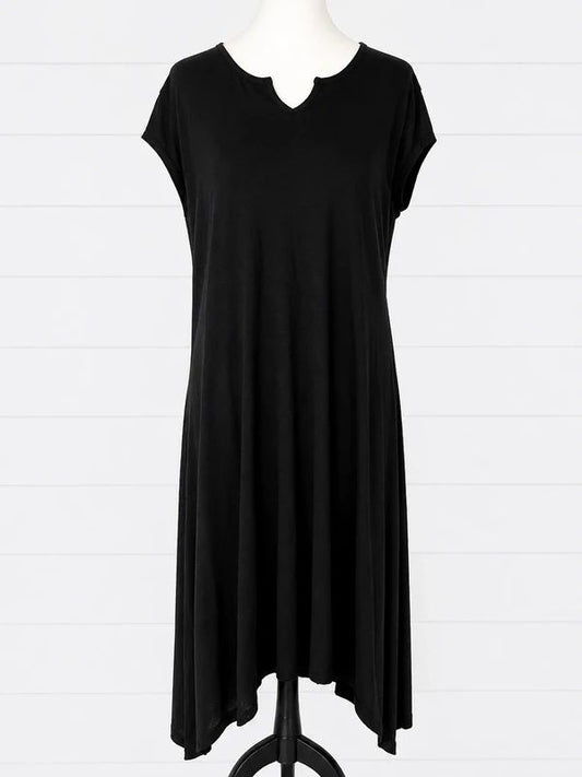Necessary Evil Evaki Hi Low Dress Size L BNWT Gothic Black Asymmetric Maxi Dress