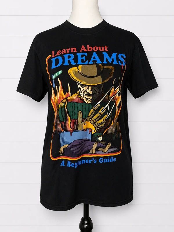 A Nightmare On Elm Street Freddy Krueger Graphic T Shirt Black Horror Movie Retro Tee Unisex