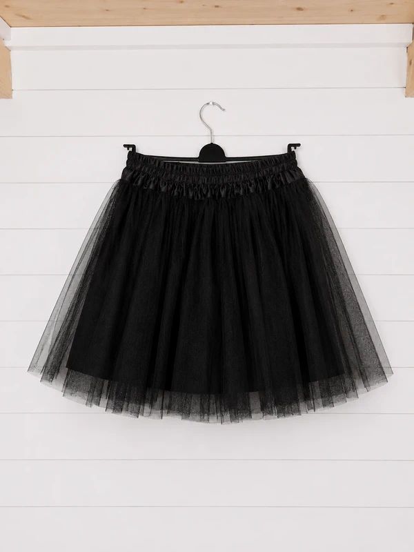 Punk Rave Black Tulle Tutu Skirt Size S Gothic Witchy Alternative Layered Mesh