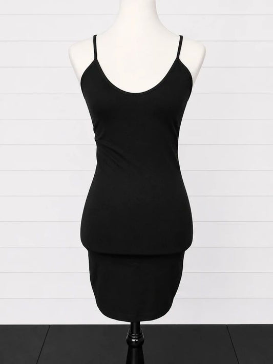Killstar XS/S UK 6–8 Black Bodycon Slip Mini Dress Basic Gothic Alternative Layering