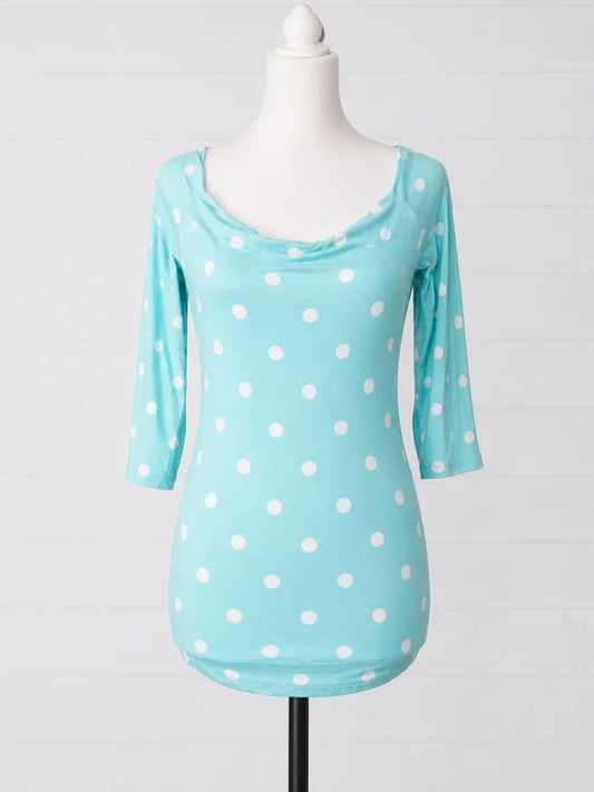 Dolly & Dotty UK 12 BNWT Polka Dot Retro Pin Up Rockabilly Crop Top Blue White