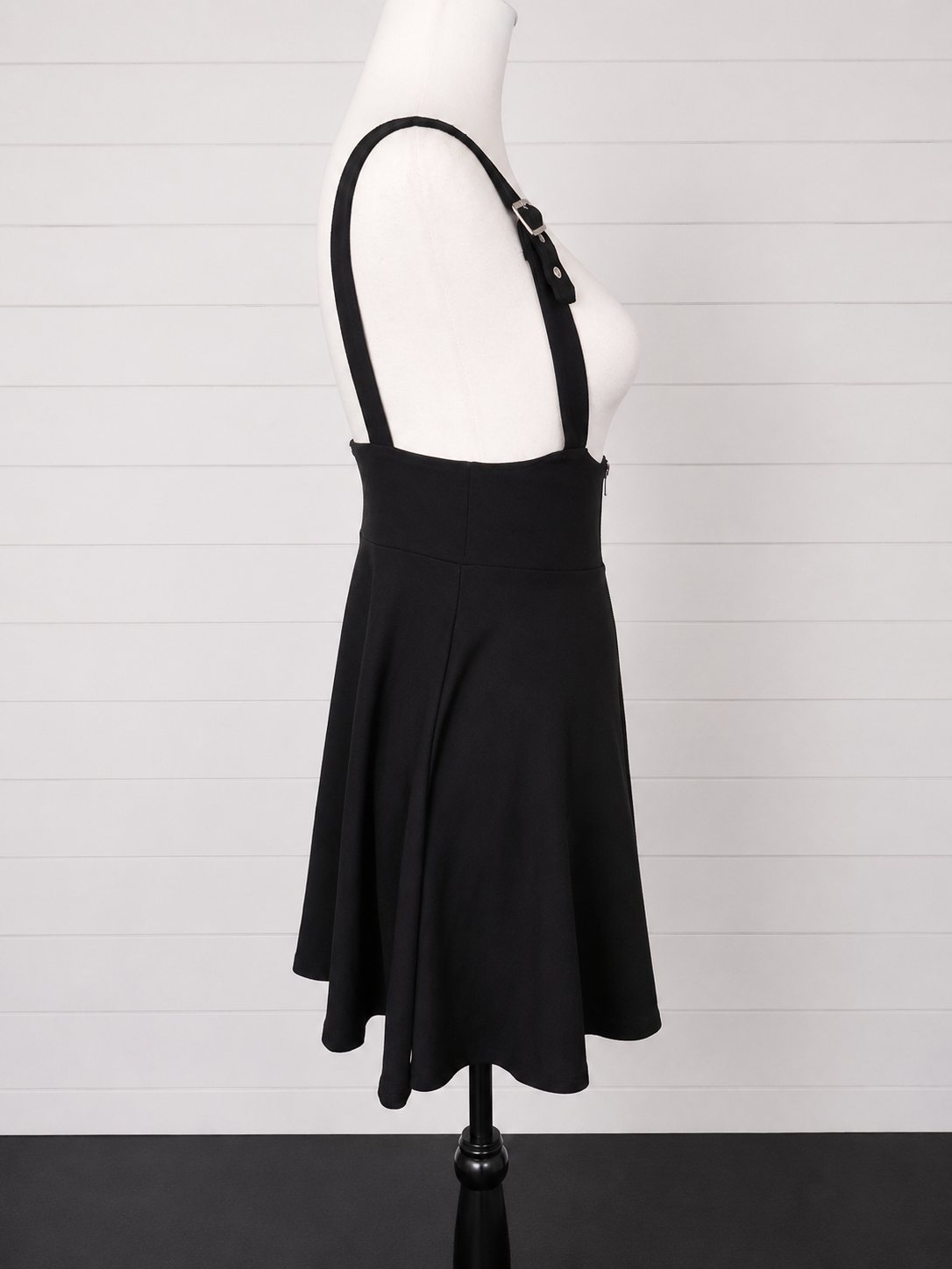 Killstar Black Zip Front Skater Dress Size S