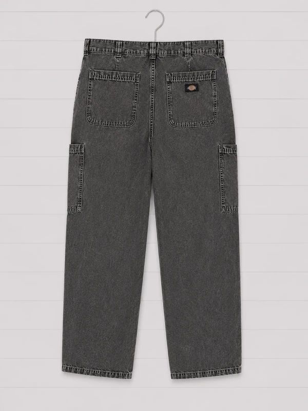Dickies Acid Wash Carpenter Jeans UK 12 High Rise Utility Workwear Skater