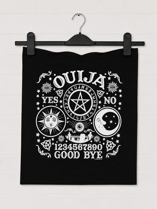 Grindstore Ouija Board Tote Bag Black Witchy Gothic Occult Alternative Shopper