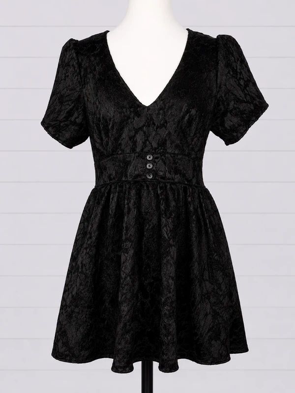 Disturbia Black Gothic Alternative Mini Dress Cut Out Long Sleeve UK 10 Emo Grunge